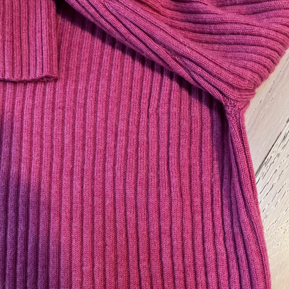 Vintage L.L. Bean 100% Merino Wool Ribbed V-Neck Sweater Women’s M - Woolmark - Picture 12 of 16